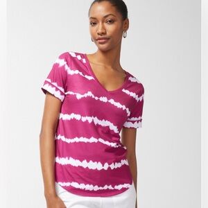 Chico’s Zenergy Tie Dye V-Neck Sz 4 (XXL/20/22)